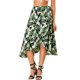 thumbnail image 1 of Falda Cruzada A Media Pierna Floral Hawaiana Tropical Bohemia Para Mujer Negro L, 1 of 6