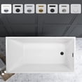 thumbnail image 2 of Vanity Art 55" x 29" Acrylic Freestanding Soaking Bathtub, 2 of 7