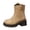 Khaki, variant on Ankle Chelsea Boots for Women Platform Chunky Block Heel Metal Decor Short Fashion Booties Suede Outdoor Non Slip Shoes Size 6‑9