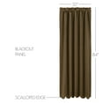 thumbnail image 3 of VHC Brands Black Check Blackout Panel Scalloped 84x50, 3 of 4