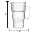 thumbnail image 6 of JoyJolt Palo Tiered Glass Serving Pitcher 63 oz Large Glass Water Pitcher with Handle, 6 of 6
