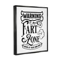 thumbnail image 4 of Stupell Industries Warning Fart Zone Funny Bathroom Vintage Style Graphic Art Luster Gray Floating Framed Canvas Print Wall Art, Design by Lettered and Lined, 4 of 5
