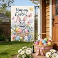 thumbnail image 6 of Rijanmt Double-Sided Easter Bunny Yard Flag Welcome Banner,12*18" Waterproof Double-Stitched Garden Flag,Happy Bunny Yard Flags For Outside Home Decor,Welcome Banners For Garden Lawn Patio Balcony,A, 6 of 7