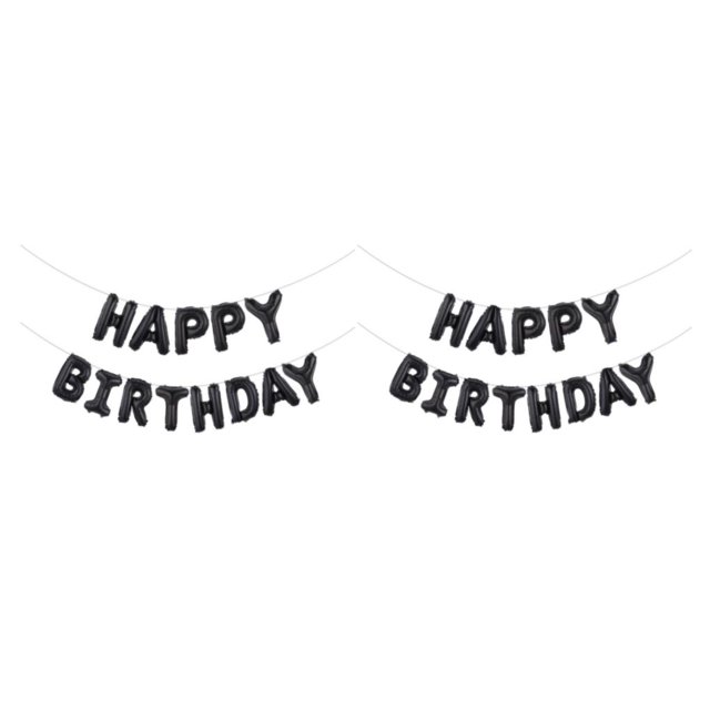 Advancent Juego de globos de cumpleaños rojos: inodoro y fácil de inflar, diseñado con agujeros para una configuración rápida, color negro Negro 2Conjunto