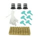 thumbnail image 5 of Juego de 72 cubos de lana de roca de 1 pulgada con macetas de red de 2 pulgadas para sistema de cultivo hidropónico, kit de taza de red de malla hidropónica con buena absorción de agua para el hogar, 5 of 15