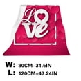 thumbnail image 2 of YiBai Valentine's Day Love Flannel Blanket Office Nap Blanket, A, 2 of 5