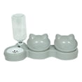 thumbnail image 1 of Juego de cuencos para gatos 3 en 1 Salvador cuencos de alimentación con botella de agua automática gris, 1 of 9