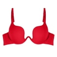 thumbnail image 5 of IWRICH Women's Plus Size Bras Underwire Deep V-Neck Push up Bra High Support Elegant Bralettes Red 80B, 5 of 5