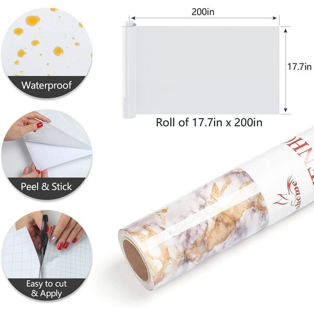 Art3d Self-adhesive Contact Paper Countertops marble, Matt , Waterproof &  Removable Peel and Stick -  Israel