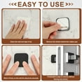 thumbnail image 5 of Uxcell 5Pcs Door Knob Wall Protector, 1.8" Square Silicone Door Stoppers Self Adhesive Handle Bumper Cushion Pad, White(0.4" Thickness), 5 of 6