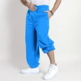 thumbnail image 2 of Ketyyh-chn99 Mens Work Pants Casual Button Open Slim Fit Straight Solid Color Trousers Blue,2XL, 2 of 5