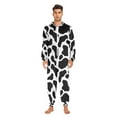thumbnail image 5 of Adult Christmas Onesie Cow Stripes Zipper One-Piece Pajamas Unisex with Pockets, 5 of 6