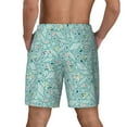 thumbnail image 4 of Uemuo Geometric Elements Pattern Mens Swim Trunks Quick Dry Board Shorts with Mesh Lining, Stretch Beach Shorts Quick Dry No-Chafing Board Shorts-Medium, 4 of 9