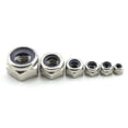 thumbnail image 2 of Compatible With150pcs 304 Stainless Steel Lock Nut Nylon Insert M3 M4 M5 M6 M8 M10, 2 of 4