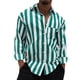 thumbnail image 1 of Men's Summer New Loose Print Long Sleeve Shirt Cardigan Beach Shirt 2XL, 1 of 7