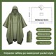 thumbnail image 1 of Typpkmm Chubasquero Militar Para Exteriores with Poncho Impermeable Para Acampar, army green B, 1 of 7