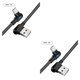 thumbnail image 1 of Moyic Cable de carga rápida Cable de datos de ángulo de 90 grados con luz, reemplazo para Android Micro Mobile Cable, negro, 2 m Type2 NO2, 1 of 6