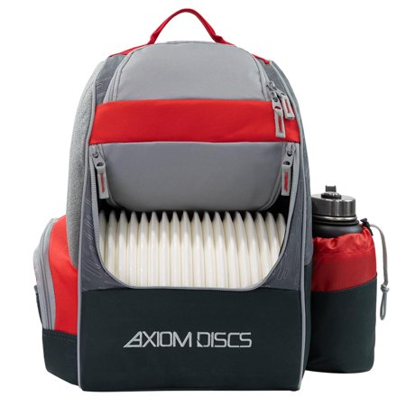 Axiom Discs Shuttle Disc Golf Backpack Bag (Dark Gray/Red)