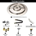 thumbnail image 3 of Dreffco Stainless Steel Fire Pit Burner Pan & Ring Standard Kit with Spark Ignition for Natural Gas, 36-Inch Pan, 30-Inch Ring, 200,000 BTU Max, 3 of 10