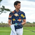 thumbnail image 3 of Fuzoiu Planets and Stars Print Men's Polo Shirts Short Sleeve,Golf Shirts for Men,Mens Golf Shirt Moisture Wicking Quick-Dry-3X-Large, 3 of 6