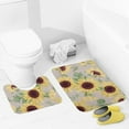 thumbnail image 4 of Sunflowers Bathroom Rugs Set 2 Pieces, Bathroom Set - Quick Drying Bath Mat And U-Shaped Toilet Rug, Water Absorbent Bath Carpet For Bedroom Floor Living Room, Machine Washable, 4 of 6