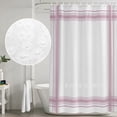 thumbnail image 5 of Small Stall Shower Curtain 48x72 Inch Narrow Half Size Modern Minimalist Styles Bath Curtains Bathroom Decor, Rose Grid Lines Pattern Waterproof Fabric Shower Curtain Set with Hooks 48 Inch, 5 of 7