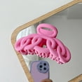 thumbnail image 2 of Hair Clips Set, Banana Claw Clips for Thin Hair, Solid Color Women Hollow Out Frosted Hair Clip, Non-Slip Vines Twining French Design Barrettes (1pc, Hot Pink), 2 of 5