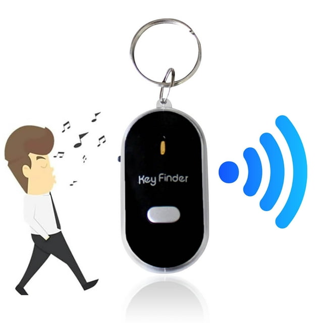 Cagogo under $5 Key Finder, Key Finder Keychain LED Light Torch, Remote Sound Control Key Locator, Whistle Activated Key Finder, Lost Item Locator Device, Keychain Flashlight Whistle