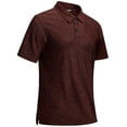 thumbnail image 4 of Mens Workout Shirts Stretch Fit Moisture Wicking Summer Gym Shirts Button Up Short Sleeve Muscle Running Athletic Tops, 4 of 5