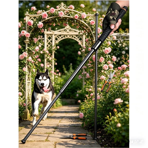 2-Pack Telescopic Gardening & Yard Maintenance Utility Sticks, Extendable Garden Pruning & Landscaping Access Poles for Rose Bushes & Outdoor Plants