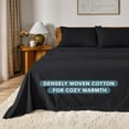 thumbnail image 4 of Flannel Sheet Set  Cotton  Velvety Soft Heavyweight - Double Brushed Flannel - Deep Pocket (Queen  Grey), 4 of 9