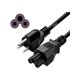 thumbnail image 2 of Paquete 10 Piezas Cable De Corriente Para Laptop (Trebol), 2 of 8