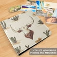 thumbnail image 4 of FORMRS 3 Ring Photo Album 4"x6" Self Adhesive Large Capacity PU Leather Cover, Cowboy Pattern, 4 of 7