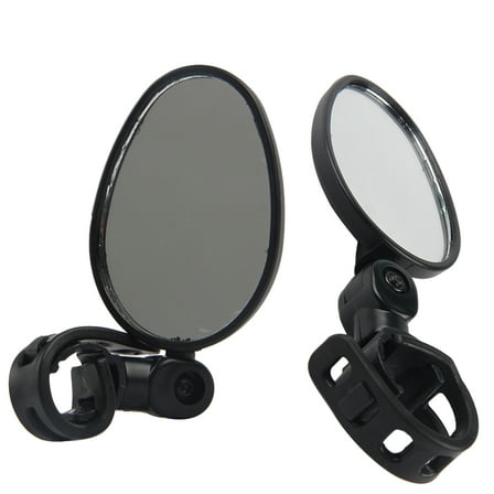 Topbathy Black 360 Degree Flexible Rod Bike Mirror for Universal Handlebar Rear View