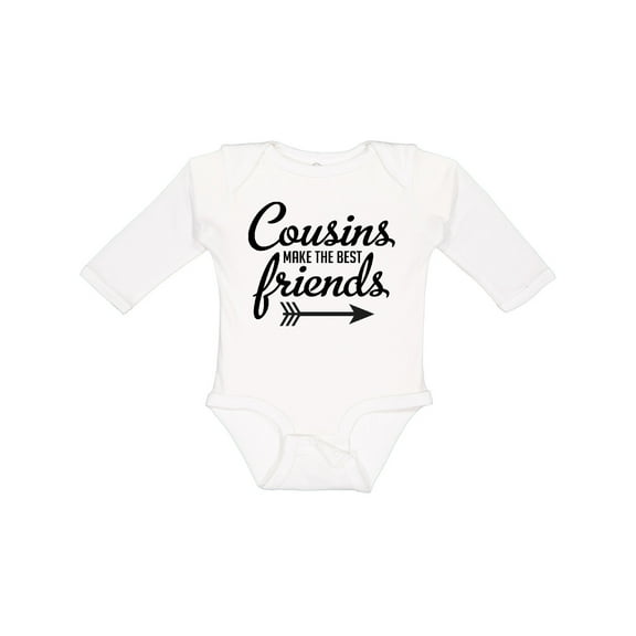 Inktastic Cousins Make the Best Friends with Arrow Boys or Girls Long Sleeve Baby Bodysuit