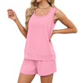 thumbnail image 6 of Women’s Tank Tops Wide Leg Elastic Waist Short Pockets Two Piece Summer Outdoor, 6 of 8