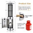 thumbnail image 2 of Costway Chauffages de Patio 40000 BTU Tube en Verre Propane Rond en Acier Inoxydable Flamme avec Roues, 2 of 9