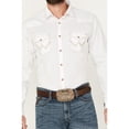 thumbnail image 2 of Camisa Wrangler retro de manga larga con dos bolsillos para hombre, color blanco, 2 of 5