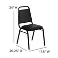 thumbnail image 6 of Flash Furniture 4 Pack HERCULES Series Trapezoidal Back Stacking Banquet Chair in Black Vinyl - Black Frame, 6 of 15
