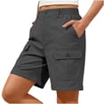 thumbnail image 2 of Only Moment Womens Sweat Shorts Polyester-Cotton Blend Comfy Drawstring Shorts for Casual Lounge Sport Athletic with Pockets Womens Shorts Grey,S, 2 of 9