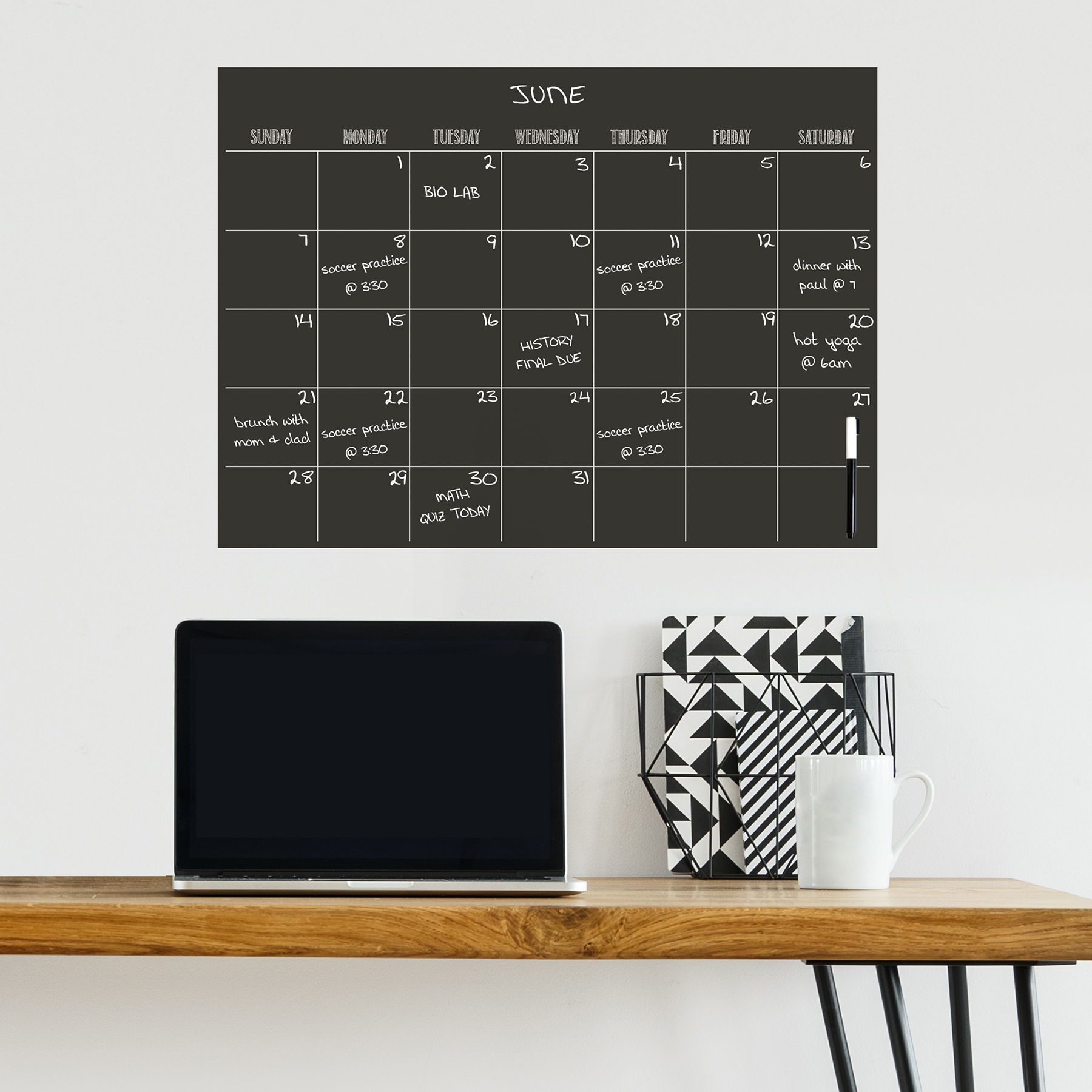 WallPops! Black Matte Monthly Calendar Wall Decals - image 4 of 4