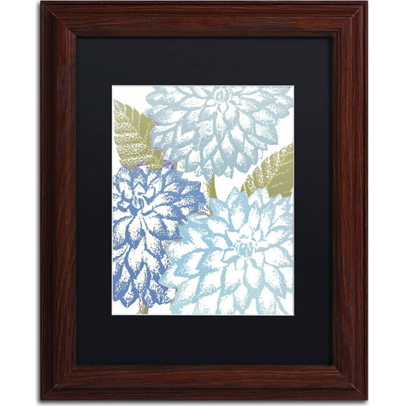 Trademark Fine Art "Sea Dahlias I" Canvas Art by Color Bakery, Black Matte, Wood Frame