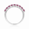 thumbnail image 3 of Ruby Half Eternity Ring for Women in Ring Size 5, 6, 7, 8 Girlfriend Valentines Day Gift Stacking Ring Perfect for Pairing Jewelry, 3 of 9