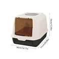 thumbnail image 3 of mtvxesu Large Fully Enclosed Cat Litter Box With Lid, High Sides & Scoop, Splash Proof & Odor Control For Multiple Cats, 1 Count, 3 of 6