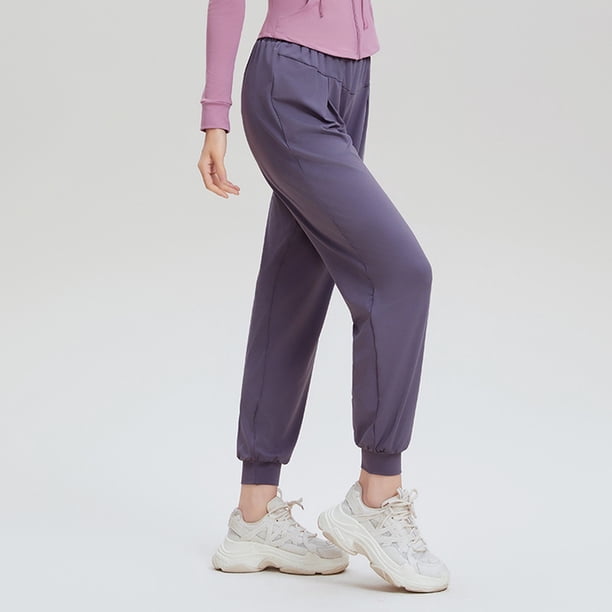 MKLEKYY Leggings deportivos para mujer, pantalones deportivos elásticos de cintura alta a la moda informal para mujer, leggings holgados para mujer, pantalones de yoga