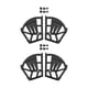 thumbnail image 4 of 2 piezas de bisagras para cajón de zapatos abatibles, marco de placa abatible, accesorio giratorio para estante, fácil de instalar Negro 3 capas gruesas., 4 of 9