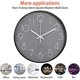 thumbnail image 3 of Reloj de pared analógico YUANXCMXG silencioso 30 cm Negro y gris, 3 of 3