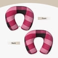 thumbnail image 3 of Travel Pillow Memory Foam, Head Neck Support Airplane Pillow For Traveling, Car, Home, Travel Neck Flight Pillow 12 Inches Hotpink Buffalo Plaid Check Tartan Scotland_1, 3 of 8