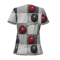 thumbnail image 4 of Naloa Cherries laid Print T-Shirts Short Sleeve V Neck Tees for Women Fashion Tops Trendy Lightweight Soft Casual Summer Outfits Clothes, 4 of 5
