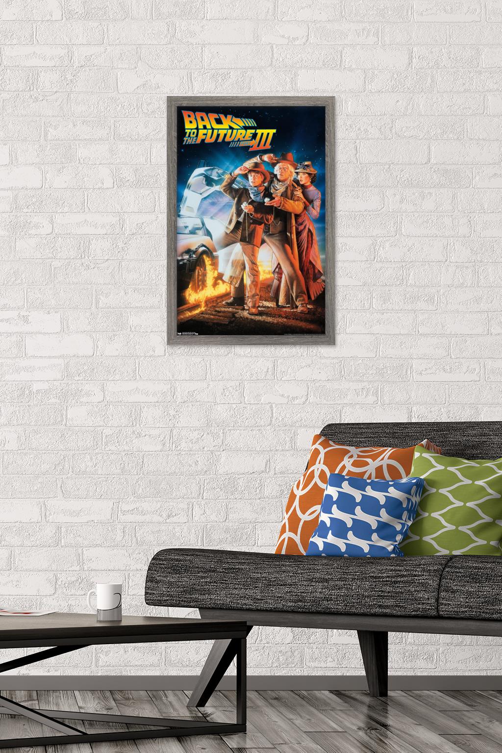 Back to the Future Part III - One Sheet Wall Poster, 14.725" x 22.375" Framed
